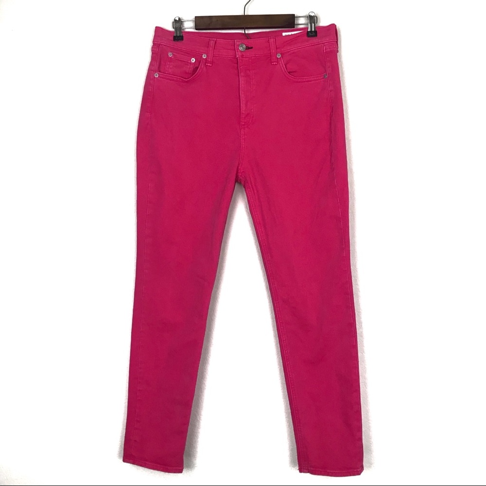 RAG & BONE High Rise Skinny Hot Pink Jeans 30